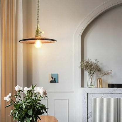 Pendelleuchte Glasschirm rund