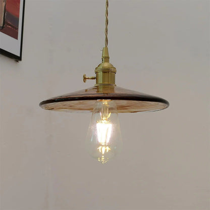 Pendelleuchte Glasschirm rund