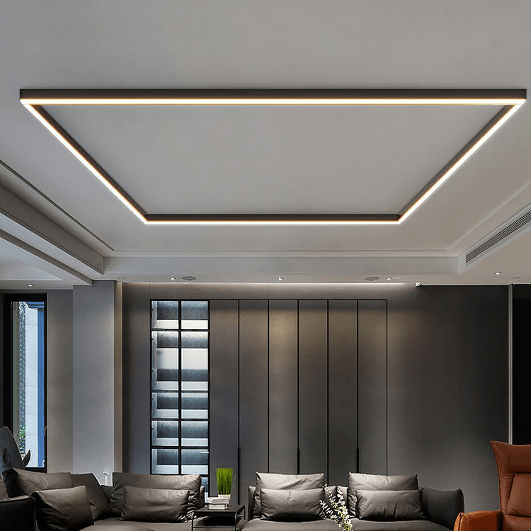 LED Deckenleuchte im skandinavischen Stil mit Aluminiumgehäuse und Acrylschirm