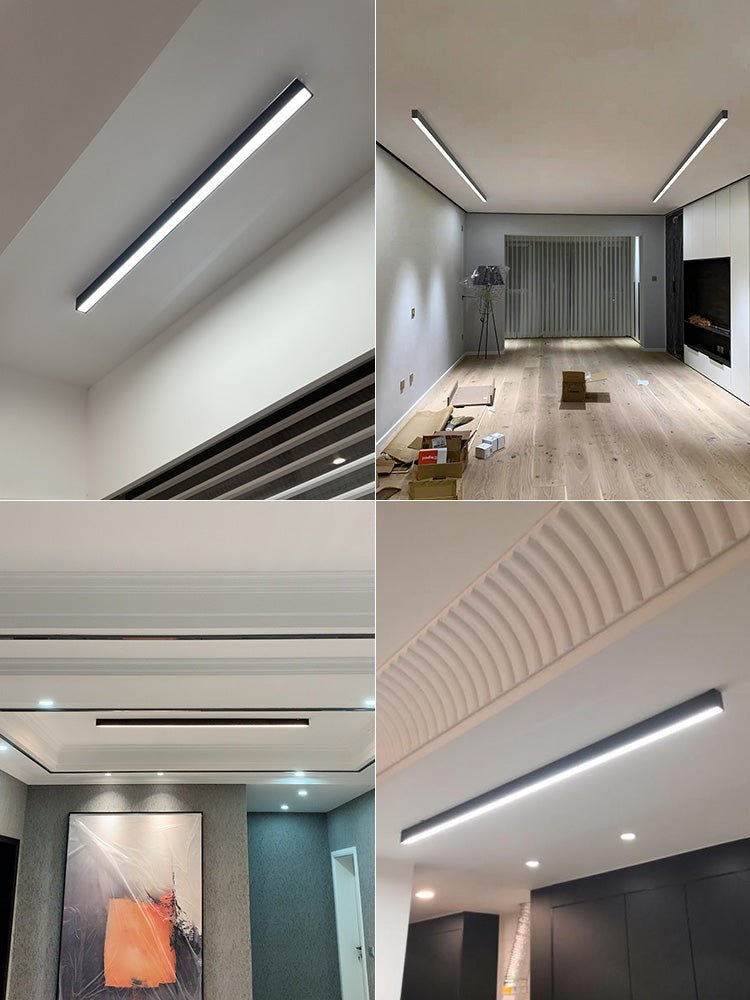 LED Deckenleuchte im skandinavischen Stil mit Aluminiumgehäuse und Acrylschirm
