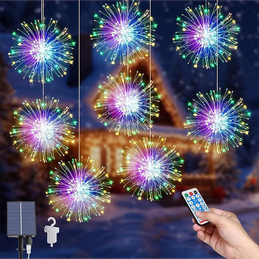 Solar LED Feuerwerk Lichterkette