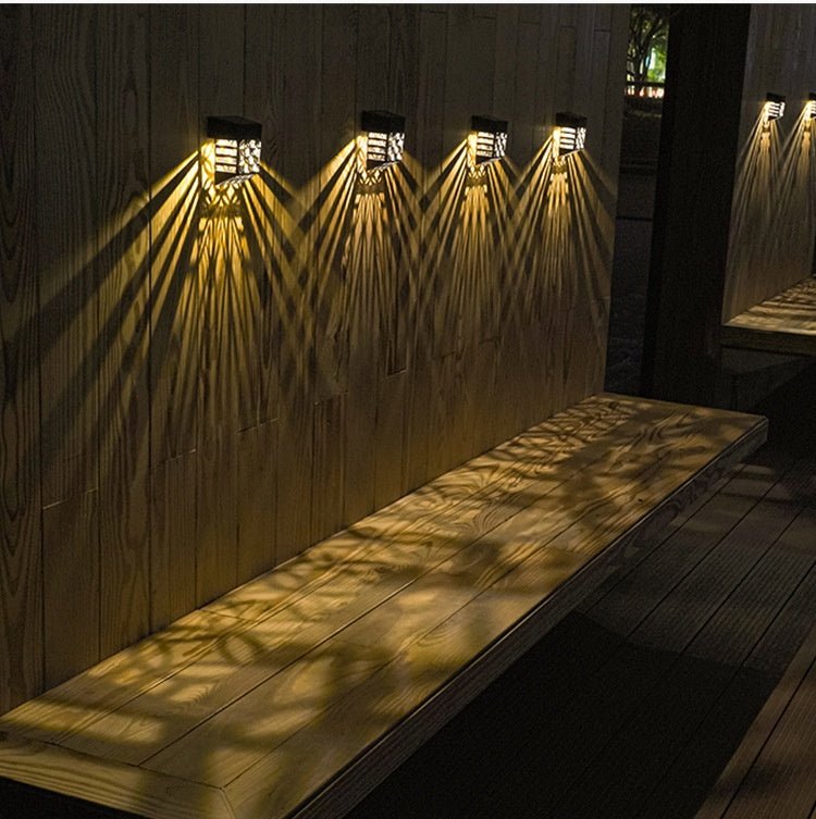 Solar Gartenleuchte mit dekorativem Muster für Wege und Terrassen