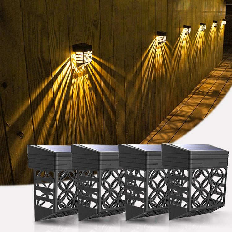 Solar Gartenleuchte mit dekorativem Muster für Wege und Terrassen