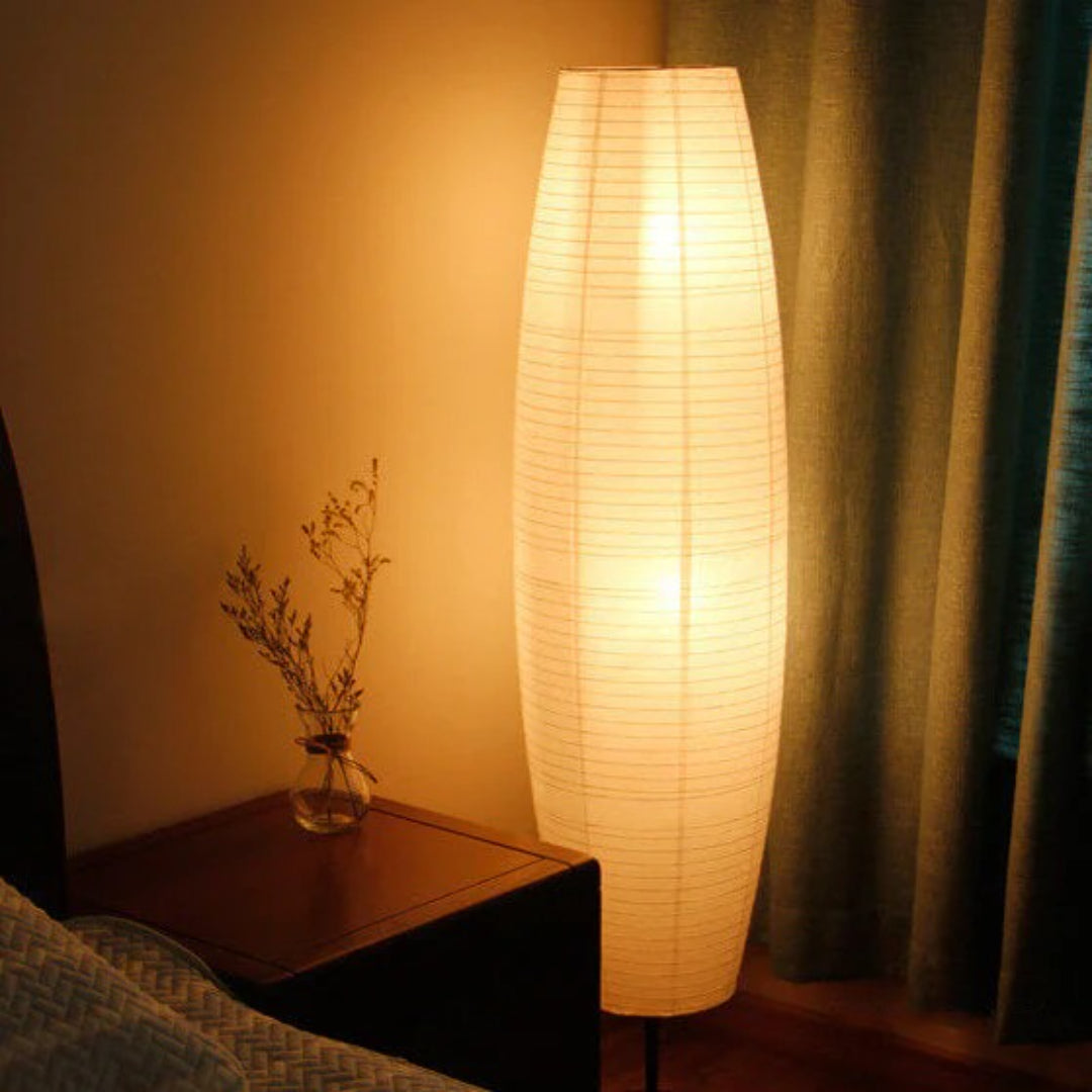 Stehlampe Papier Säulenform