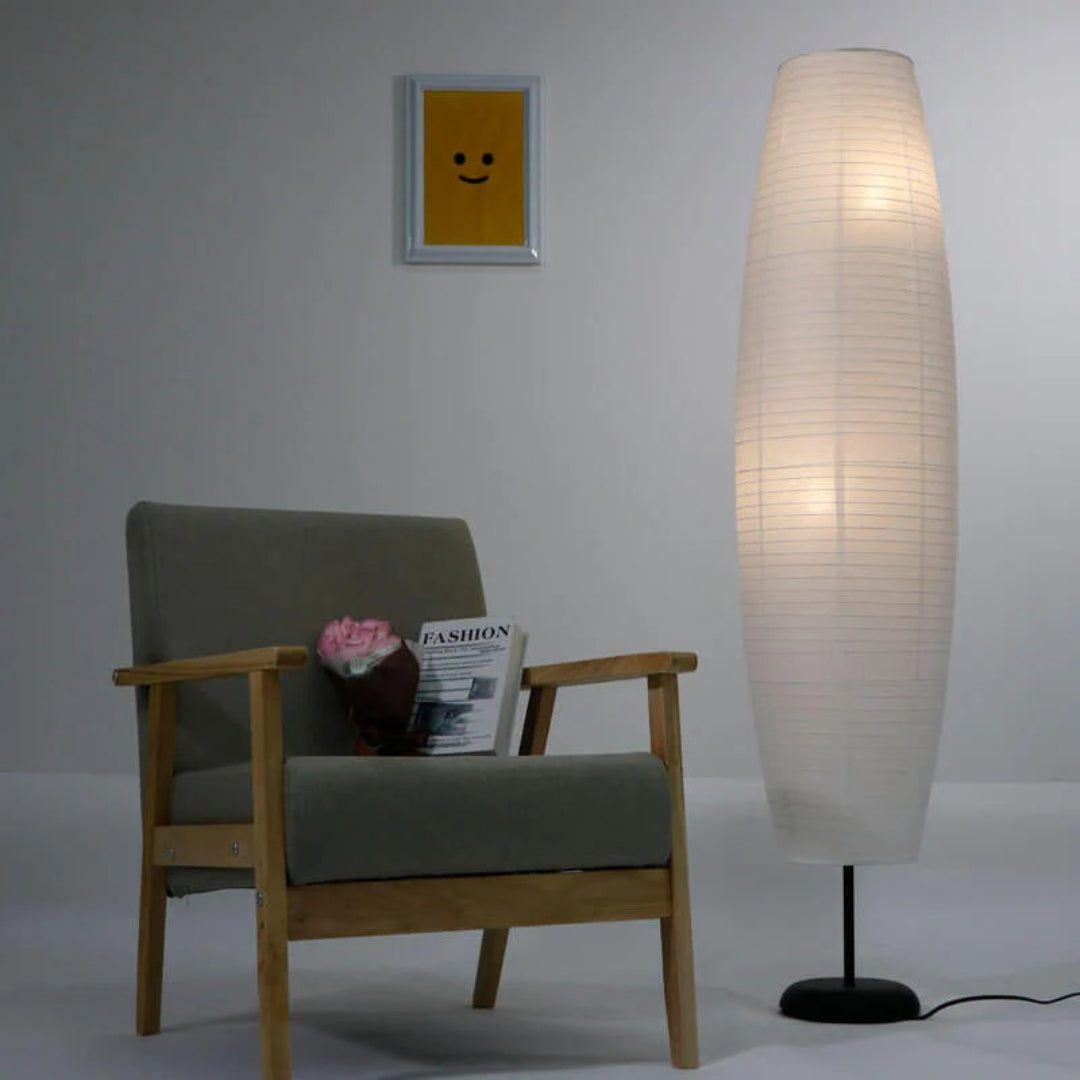 Stehlampe Papier Säulenform