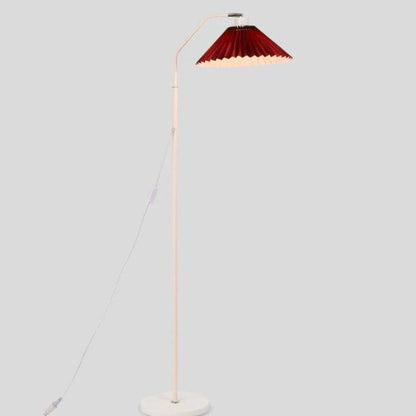 Stehlampe plissierter Schirm