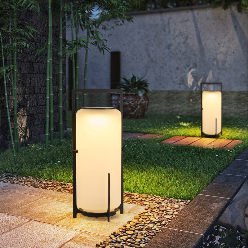 Solar-Terrassenlampe aus Edelstahl mit E27-LED für Außenbereiche