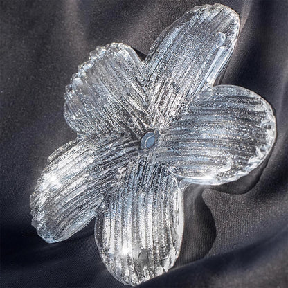 Kristall-Blumen-Kronleuchter Ø56 cm mit Glasteilen und E14-Fassung für Wohnräume