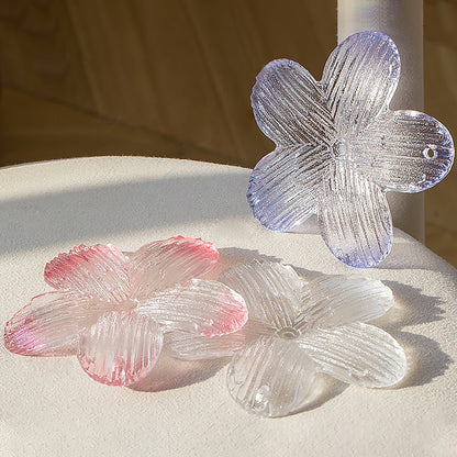 Kristall-Blumen-Kronleuchter Ø56 cm mit Glasteilen und E14-Fassung für Wohnräume