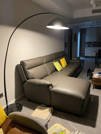 Bogen-Stehlampe mit verstellbarem Arm und drehbarem Lampenschirm für Wohn- und Schlafräume