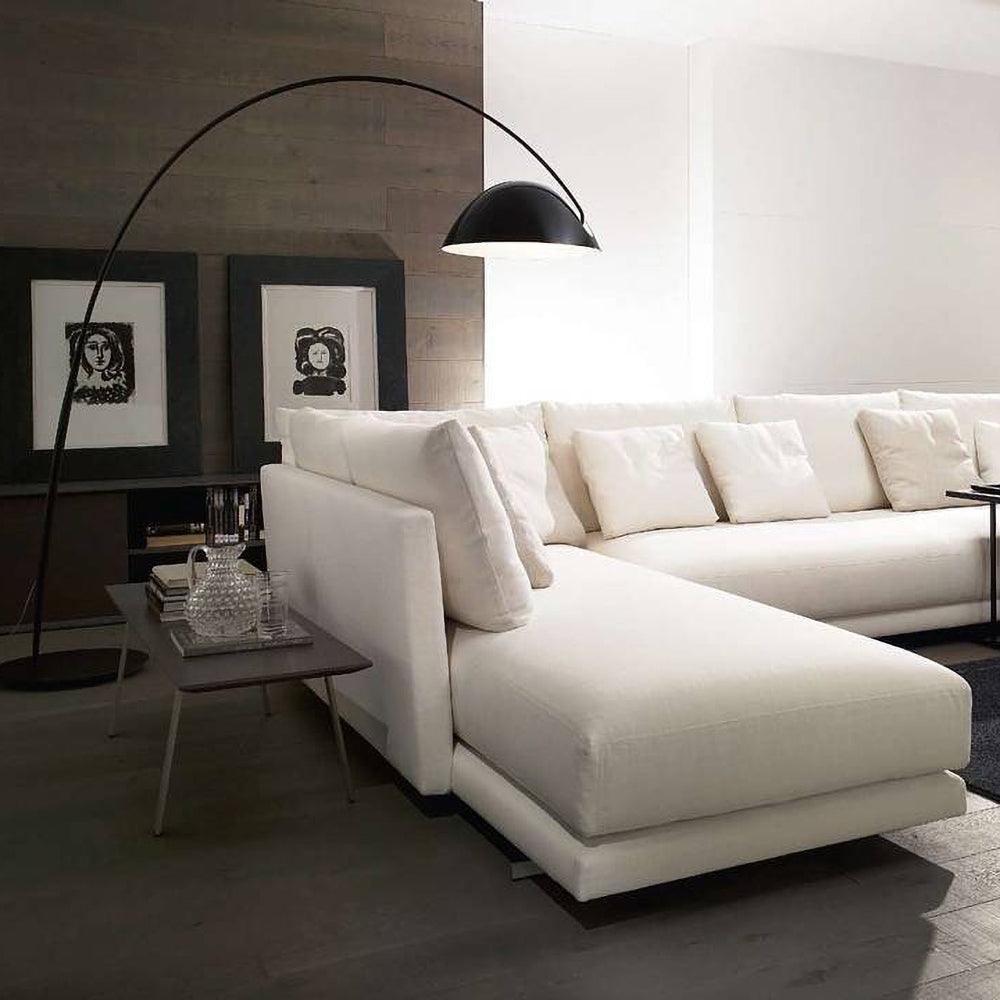 Bogen-Stehlampe mit verstellbarem Arm und drehbarem Lampenschirm für Wohn- und Schlafräume