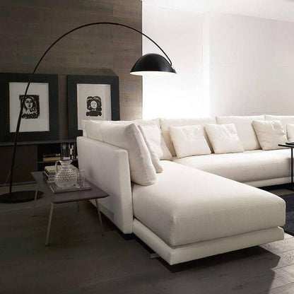 Bogen-Stehlampe mit verstellbarem Arm und drehbarem Lampenschirm für Wohn- und Schlafräume