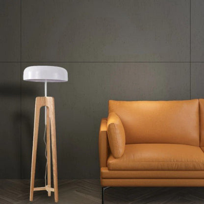 Stehlampe aus Holz mit LED-Lichtquelle für Wohnräume und Eingangsbereiche