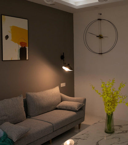 Wandleuchte mit Schwenkarm und drehbarem Lampenschirm aus Metall – verstellbare Innenbeleuchtung für Wohnräume