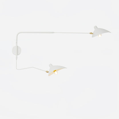 Wandleuchte mit Schwenkarm und drehbarem Lampenschirm aus Metall – verstellbare Innenbeleuchtung für Wohnräume