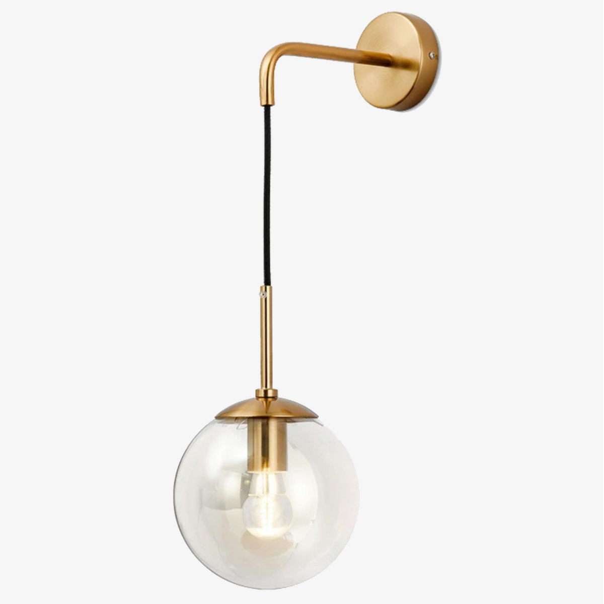 Wandleuchte Glaskugel
