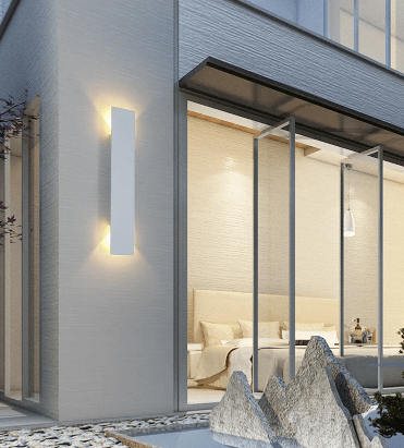 LED Aluminium Wandleuchte für Außenbereiche mit Streifen-Design