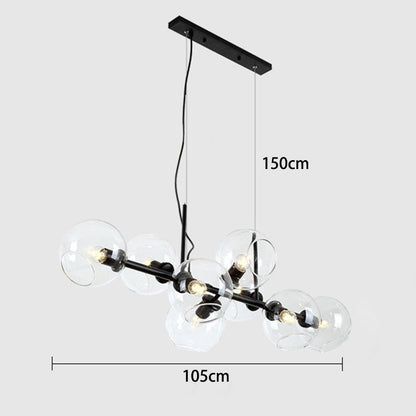 Moderne LED-Esszimmer-Pendelleuchte mit minimalistischem Design und warmem Licht