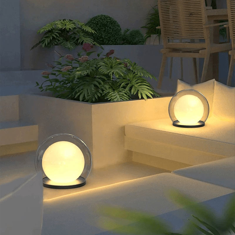 LED Außenstehlampe mit Edelstahlgehäuse und warmweißem Licht für Garten, Terrasse und Wege