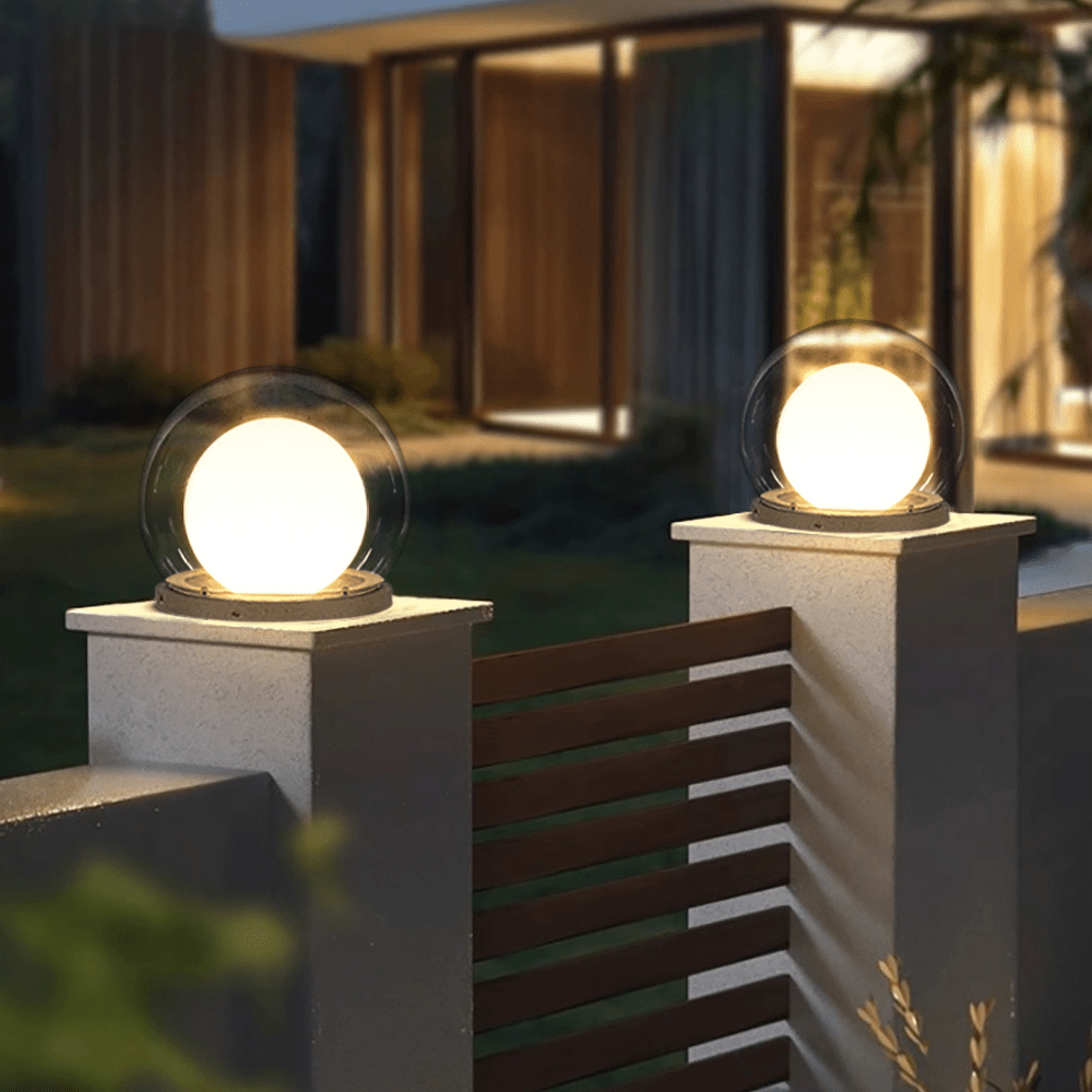 LED Außenstehlampe mit Edelstahlgehäuse und warmweißem Licht für Garten, Terrasse und Wege