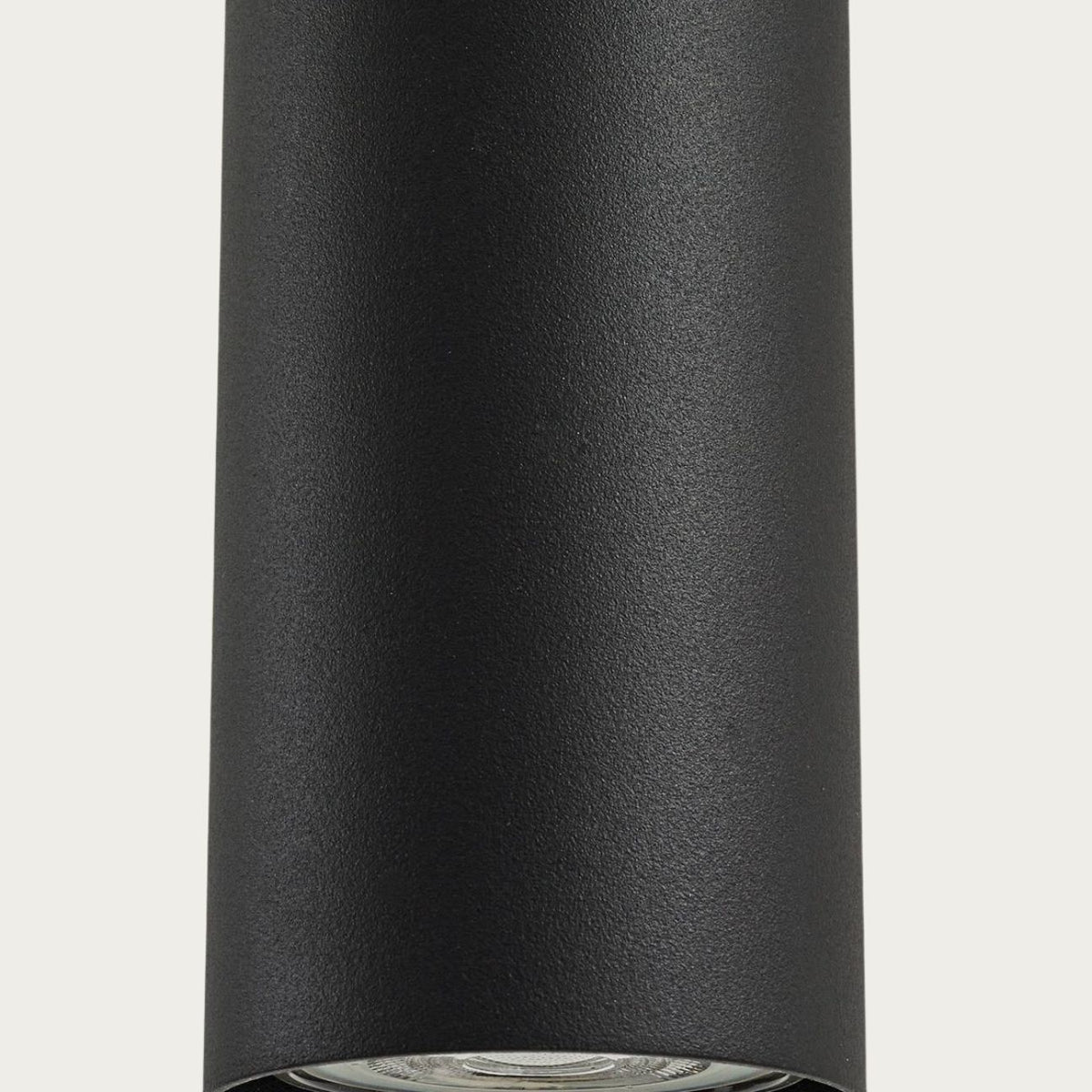 Zylindrische Pendelleuchte schwarz