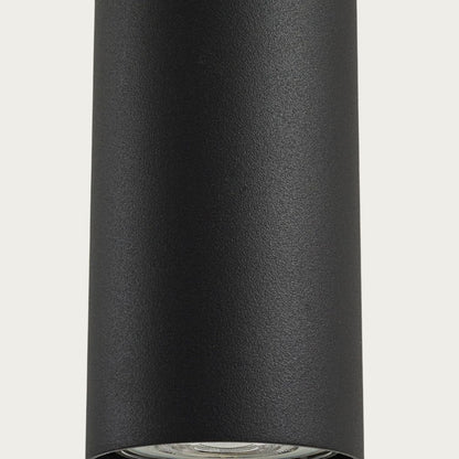 Zylindrische Pendelleuchte schwarz