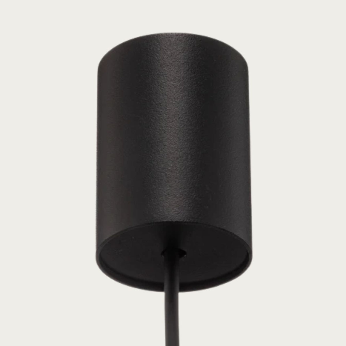 Zylindrische Pendelleuchte schwarz