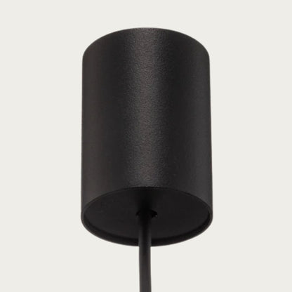 Zylindrische Pendelleuchte schwarz